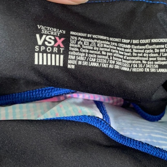 Medium colorful Victoria’s Secret workout capri legging - Picture 2 of 3